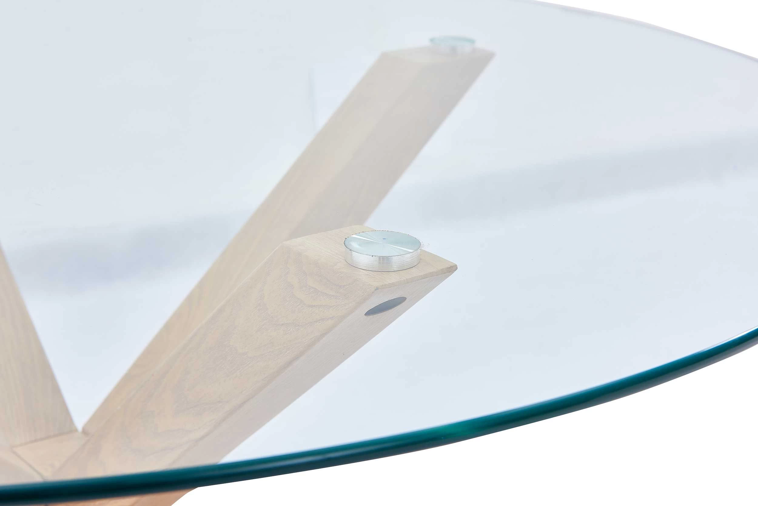 Eettafel Hasel ø120cm - Bruin/glas 3 Eettafel Hasel ø120cm - Bruin/glas - Afbeelding 3