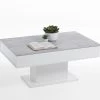 FMD Salontafel Lola 1 Lade - Beton/hoogglans Wit