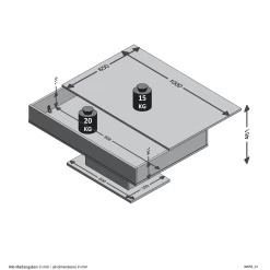FMD Salontafel Lola 1 Lade - Beton/hoogglans Wit -Collectie Woonkamermeubels Avola 2 f6c2