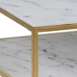 Salontafel Alisma 90x60cm 1 Legplank - Wit Marmer/ Goud -Collectie Woonkamermeubels B6D96A1B E771 4B09 8A7B 2603D79EAFD4 e7aa