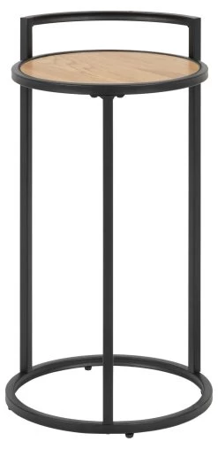 Bijzettafeltje Dover ø33cm - Zwart/wilde Eik -Collectie Woonkamermeubels B97258D8 F58B 46B9 86AD 3BB000DE123B dbbe