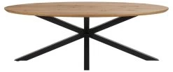 Wild Eiken Ovale Eettafel, Zwart Kruisvoet, 220x100cm -Collectie Woonkamermeubels B9FF7947 8D11 46C5 8EEA 3177E58FBF29 be10