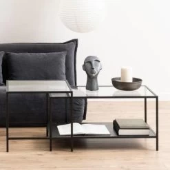 Set Van 2 Salontafels Dover - Zwart