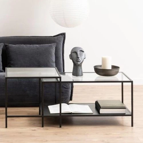 Set Van 2 Salontafels Dover - Zwart 1 Set Van 2 Salontafels Dover - Zwart