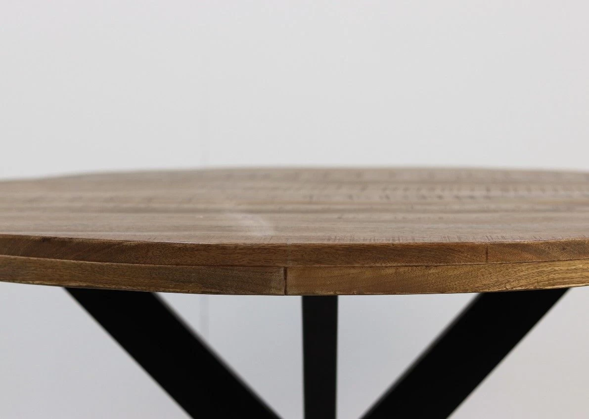 Eettafel Geraldton ø130cm - Bruin/zwart 2 Eettafel Geraldton ø130cm - Bruin/zwart - Afbeelding 2