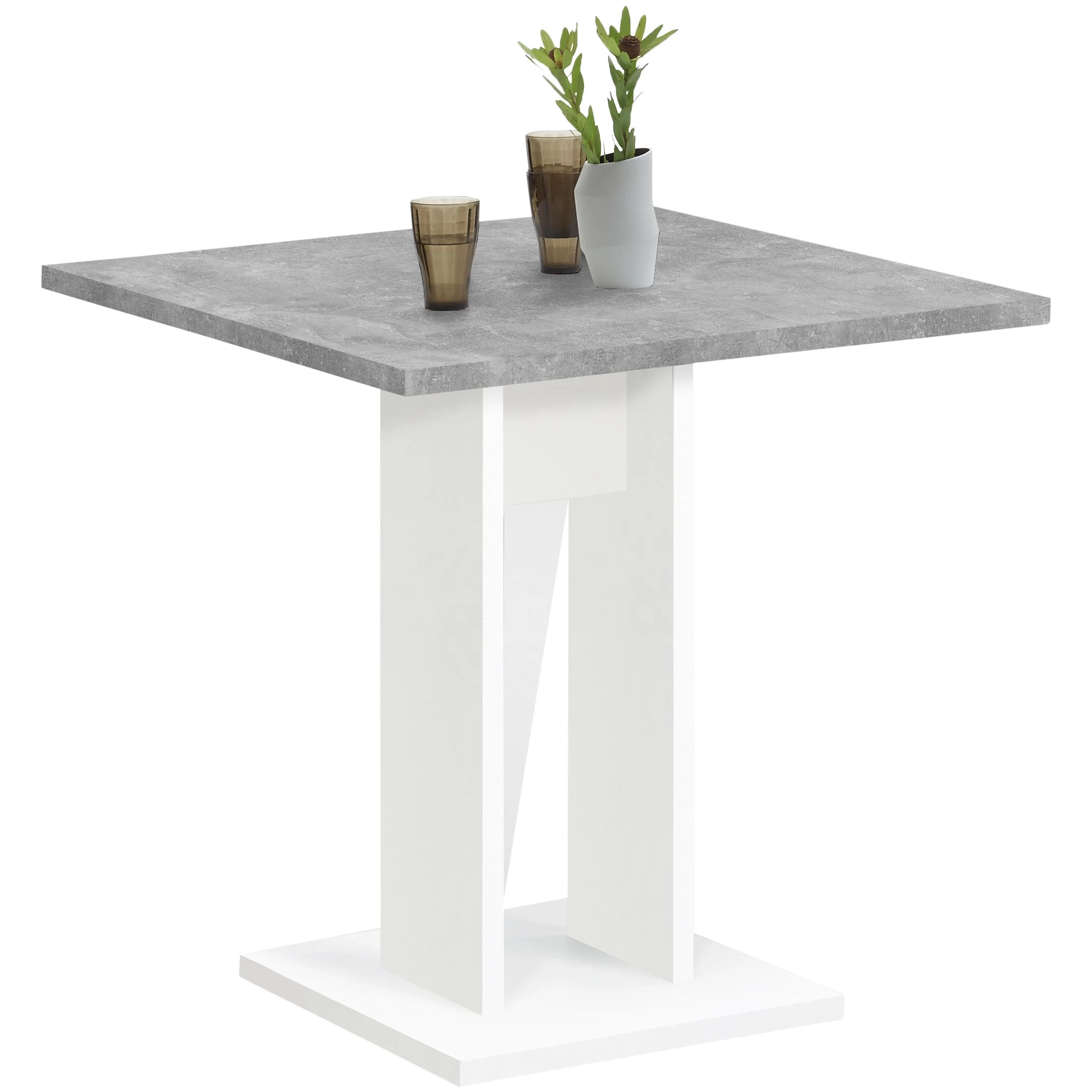 FMD Eettafel Brandon 70x70 - Wit/beton 3 FMD Eettafel Brandon 70x70 - Wit/beton - Afbeelding 3