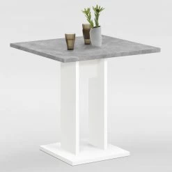 FMD Eettafel Brandon 70x70 - Wit/beton