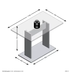 FMD Eettafel Brandon 110x70 - Open Voet 7 FMD Eettafel Brandon 110x70 - Open Voet -Collectie Woonkamermeubels Bandol 2 eb94