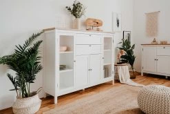 Buffetkast Berge 4 Deuren & 2 Lades - Wit/eik 20 Buffetkast Berge 4 Deuren & 2 Lades - Wit/eik -Collectie Woonkamermeubels Bergen 52 Halbambiente perspektive e14e