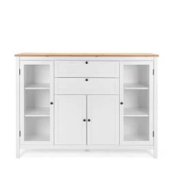 Buffetkast Berge 4 Deuren & 2 Lades - Wit/eik 21 Buffetkast Berge 4 Deuren & 2 Lades - Wit/eik -Collectie Woonkamermeubels Bergen 52 frontal 32d0