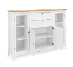 Buffetkast Berge 4 Deuren & 2 Lades - Wit/eik 16 Buffetkast Berge 4 Deuren & 2 Lades - Wit/eik -Collectie Woonkamermeubels Bergen 52 perspektive ge ffnet 2 a0bc