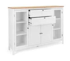 Buffetkast Berge 4 Deuren & 2 Lades - Wit/eik 17 Buffetkast Berge 4 Deuren & 2 Lades - Wit/eik -Collectie Woonkamermeubels Bergen 52 perspektive ge ffnet 3 e266