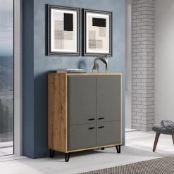 Kabinetkast Blanshe | 98 X 42 X 112 Cm | Navarra Oak-design -Collectie Woonkamermeubels Blanshe KO 2122 862 C9 dynamisch D 20220413 7079