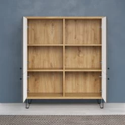 Kabinetkast Blanshe | 98 X 42 X 112 Cm | Navarra Oak-design -Collectie Woonkamermeubels Blanshe KO 2122 862 C9 frontal ge f 20220427 77e4