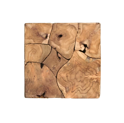 Bijzettafel Curva 40x40 Cm - Teak/natural Wax 5 Bijzettafel Curva 40x40 Cm - Teak/natural Wax - Afbeelding 5