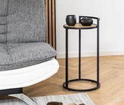 Bijzettafeltje Dover ø33cm - Zwart/wilde Eik -Collectie Woonkamermeubels D0D85027 8590 448A 8480 D44B7CEF7761 f622