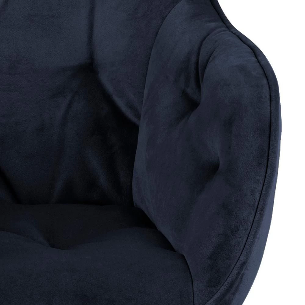 Eetkamerstoel Lynn - Donkerblauw/zwart 4 Eetkamerstoel Lynn - Donkerblauw/zwart - Afbeelding 4