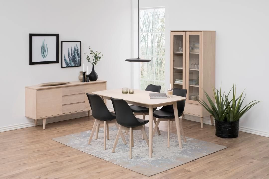 Eettafel Nalini 150x80cm, Lichte Eik 6 Eettafel Nalini 150x80cm, Lichte Eik - Afbeelding 6