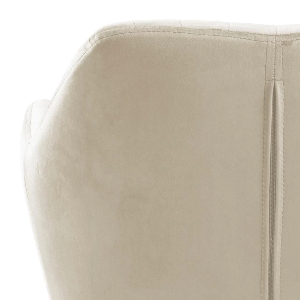 Stijlvolle Eetkamerstoel Hermeline Met Armleuning - Stof Zand 5 Stijlvolle Eetkamerstoel Hermeline Met Armleuning - Stof Zand - Afbeelding 5