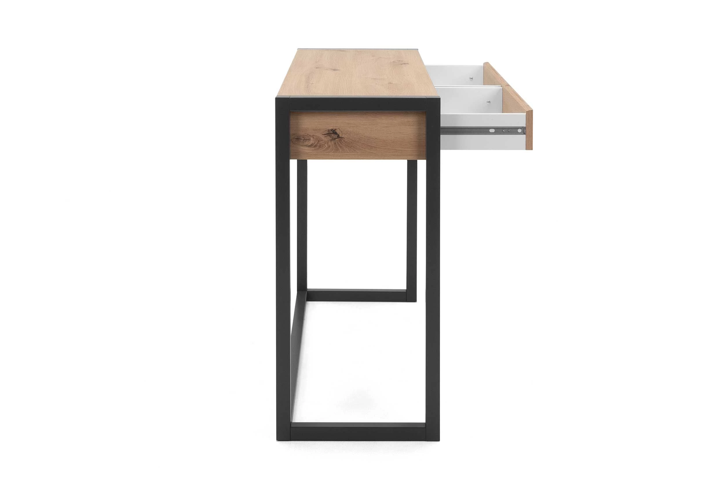 Sidetable Damon 100cm 2 Lades - Eik/antraciet 5 Sidetable Damon 100cm 2 Lades - Eik/antraciet - Afbeelding 5