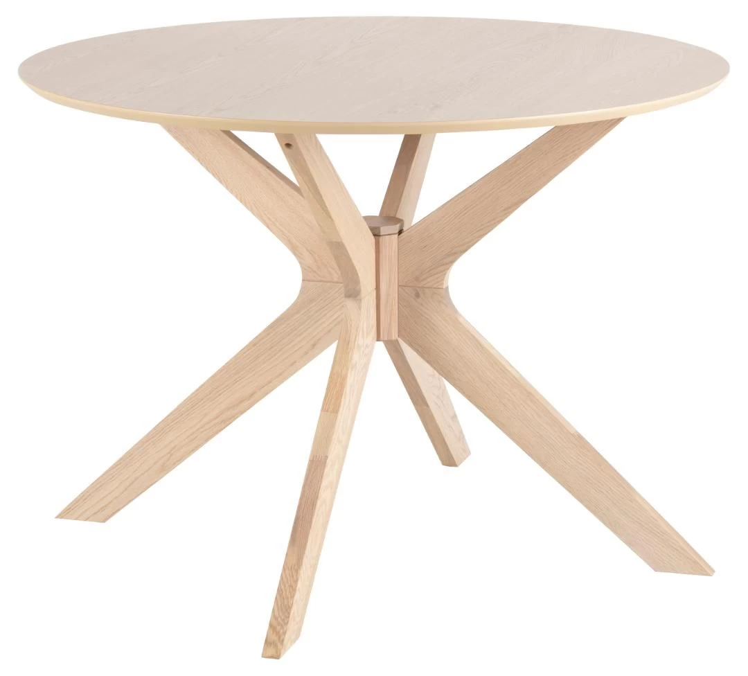 Eettafel Ducci ø105cm - Witte Eik 6 Eettafel Ducci ø105cm - Witte Eik - Afbeelding 6