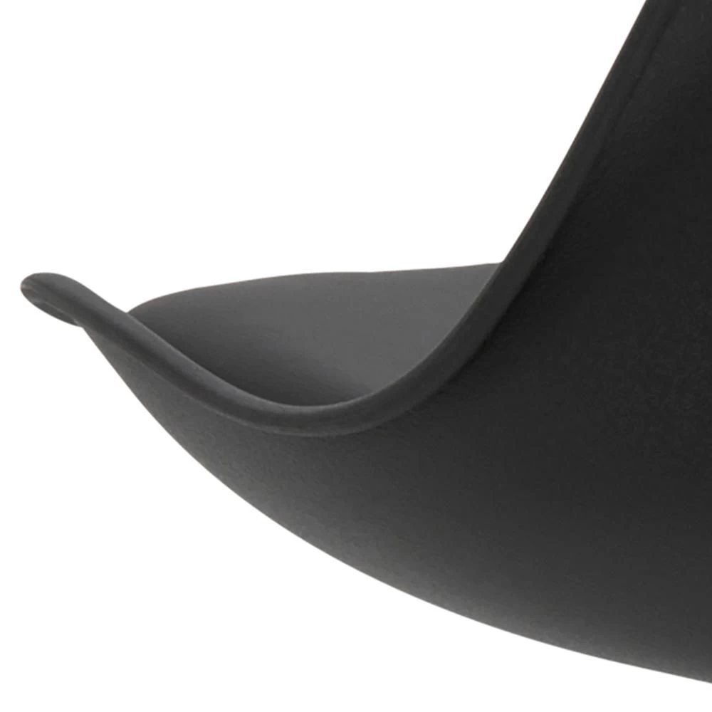 Eetkamerstoel Dima - Lederlook - Zwart 3 Eetkamerstoel Dima - Lederlook - Zwart - Afbeelding 3