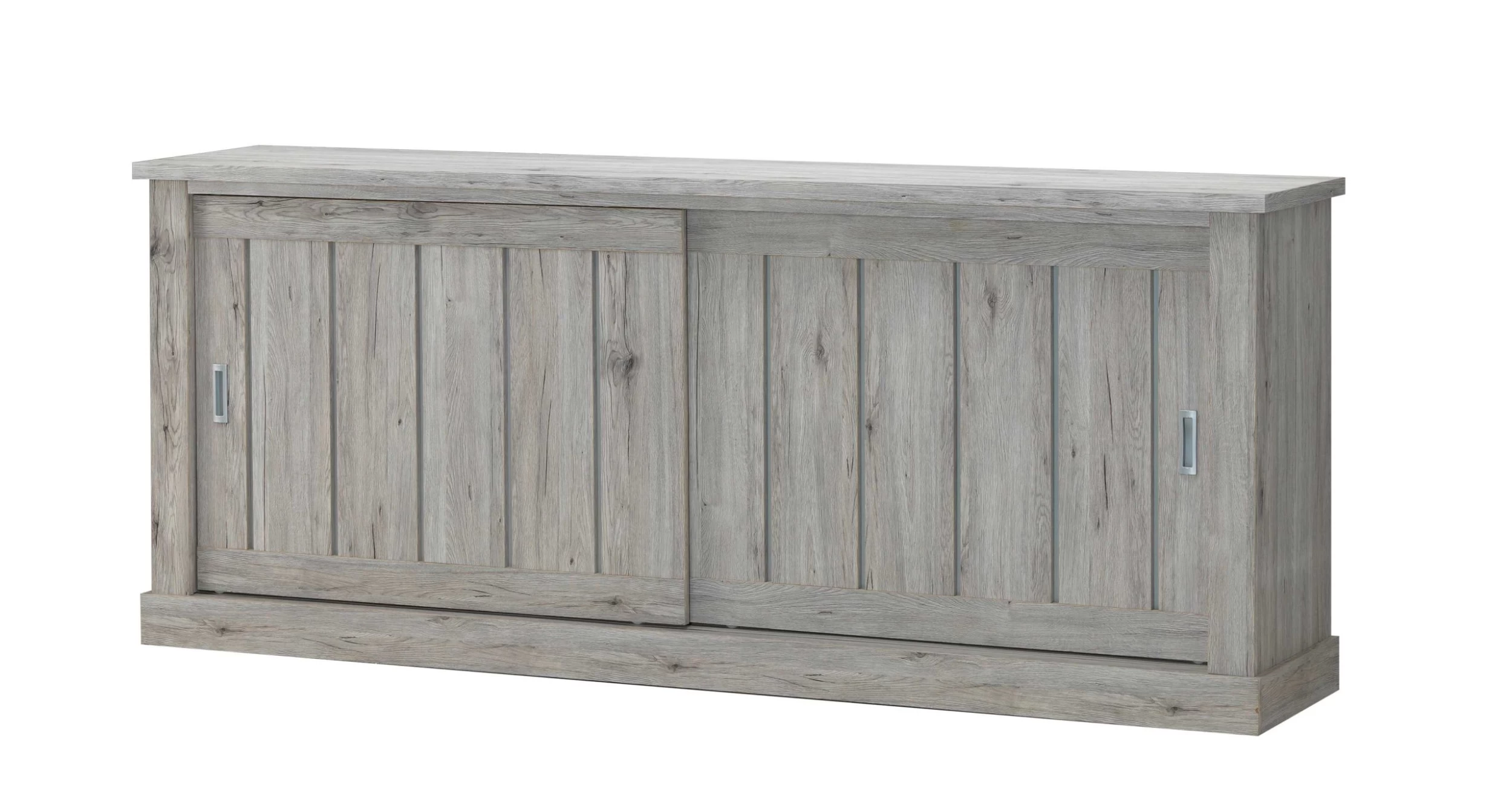 Dressoir Eddy 221cm 2 Schuifdeuren - Eik 1 Dressoir Eddy 221cm 2 Schuifdeuren - Eik