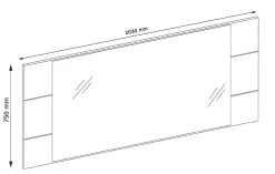 Spiegel Elba 9 Spiegel Elba -Collectie Woonkamermeubels Elba spiegel miroir lijntekening 7352