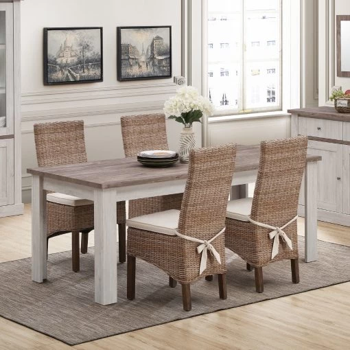 Eettafel Elayza 190x90cm - Witte Eik -Collectie Woonkamermeubels Eline eettafel 170 190 1d2a