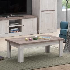 Salontafel Elayza 120x60cm - Witte Eik