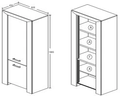 Buffetkast Talent 5 Buffetkast Talent -Collectie Woonkamermeubels Elvis barkast deur e8b8