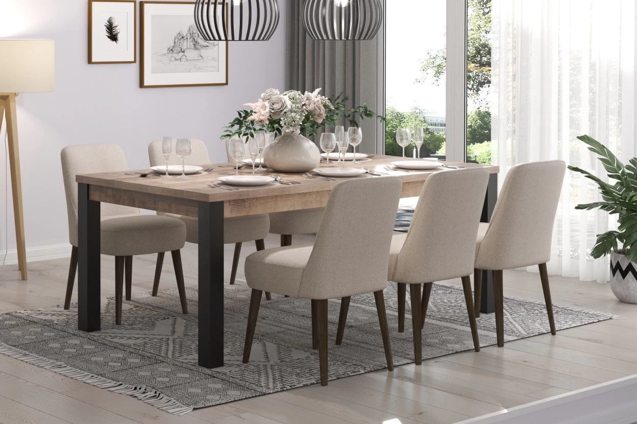 Eettafel Emile | 200 X 100 X 77 Cm | Tobacco Brown Oak-decor 4 Eettafel Emile | 200 X 100 X 77 Cm | Tobacco Brown Oak-decor - Afbeelding 4