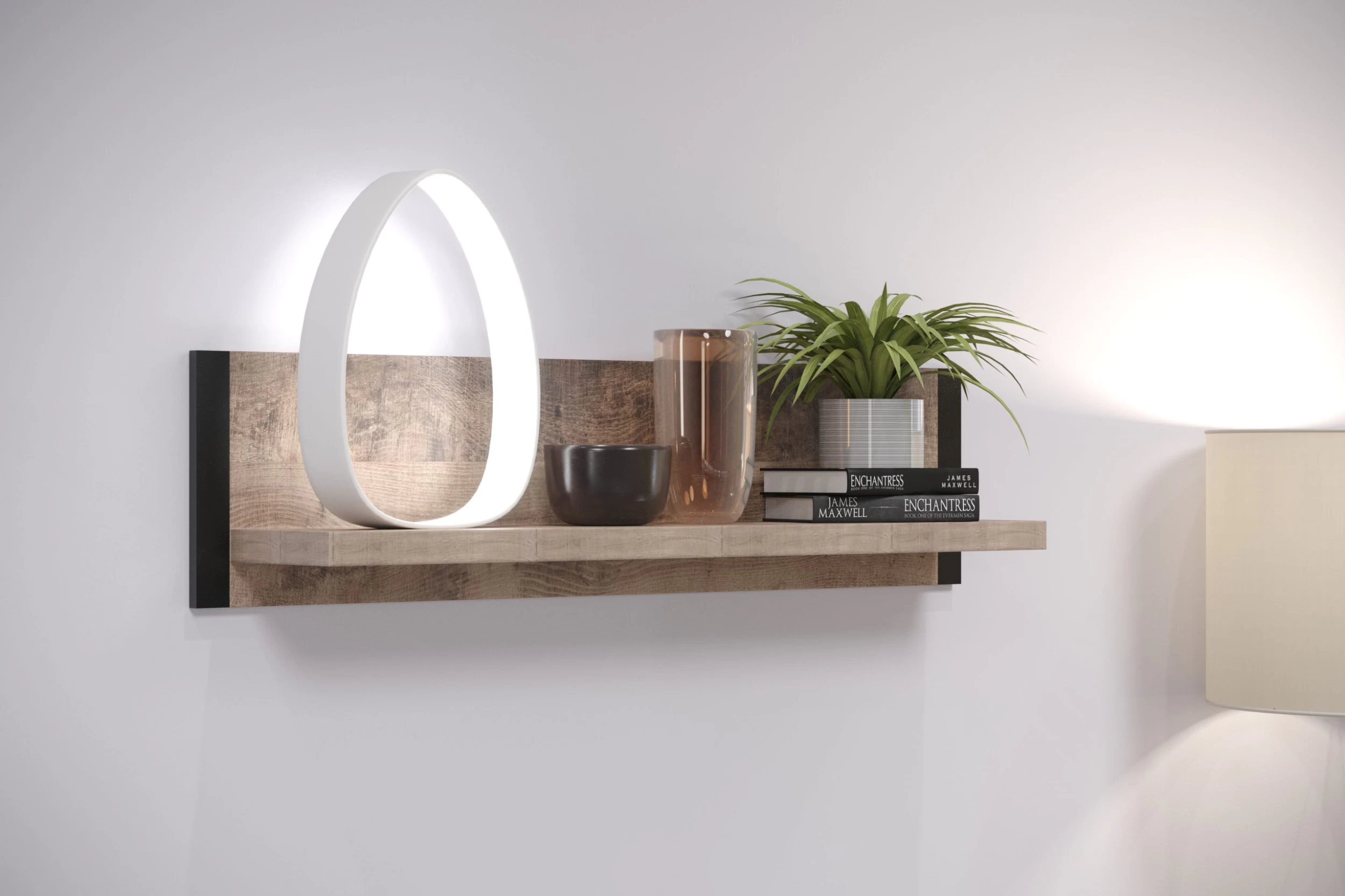 Wandplank Emile | 110 X 23 X 28 Cm | Tobacco Brown Oak-decor 6 Wandplank Emile | 110 X 23 X 28 Cm | Tobacco Brown Oak-decor - Afbeelding 6