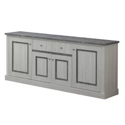 Dressoir Hannelore 220cm 4 Deuren 1 Lade - Eik/betonlook