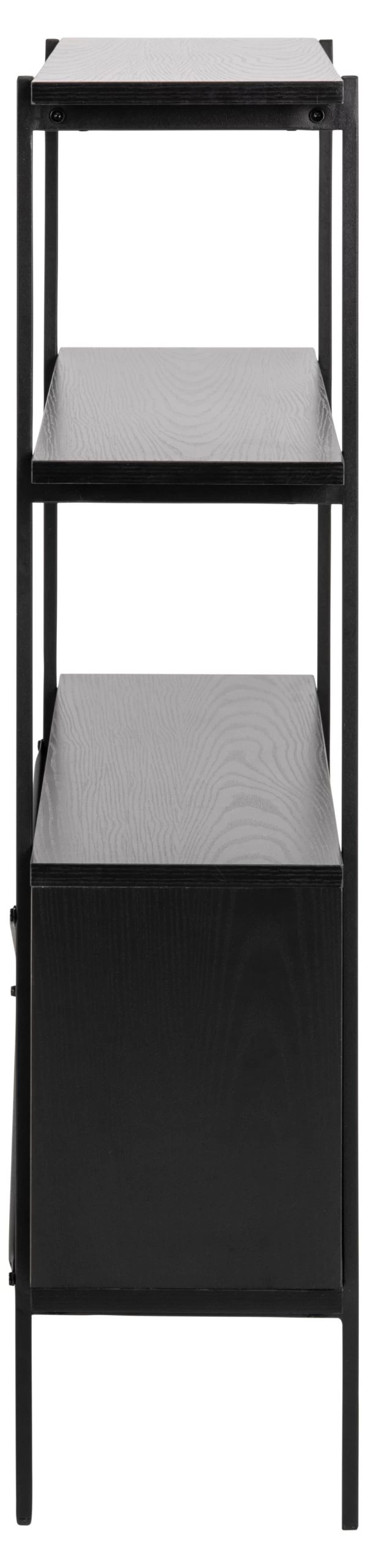 Boekenkast Angus | 94 X 27 X 114 Cm | 2 Schuifdeuren | Zwart 3 Boekenkast Angus | 94 X 27 X 114 Cm | 2 Schuifdeuren | Zwart - Afbeelding 3