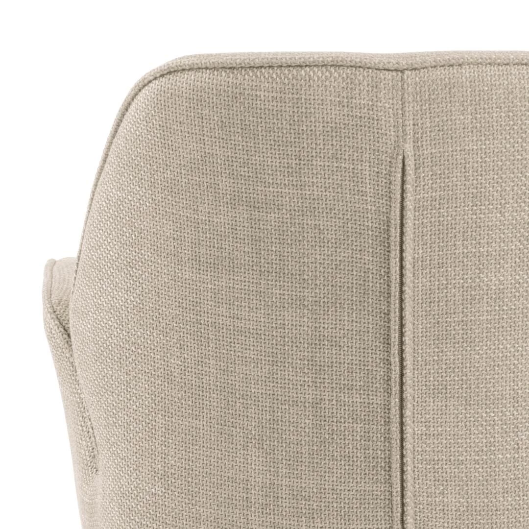 Eetkamerstoel Aubin Met Armleuning - Beige/zwart 3 Eetkamerstoel Aubin Met Armleuning - Beige/zwart - Afbeelding 3