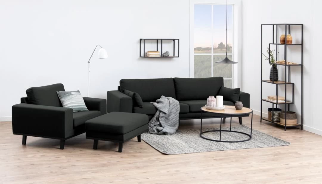 Wandrek Dover 72.5cm - Zwart/wilde Eik 3 Wandrek Dover 72.5cm - Zwart/wilde Eik - Afbeelding 3