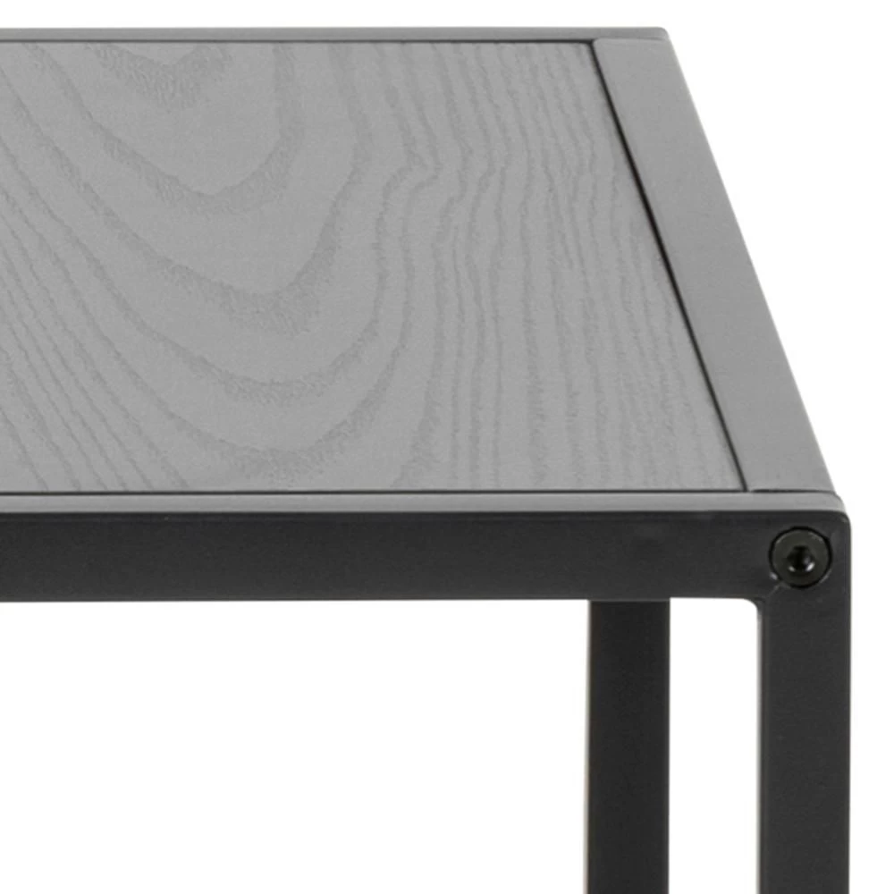 Set Van 2 Bijzettafeltjes Seaford - Zwart 4 Set Van 2 Bijzettafeltjes Seaford - Zwart - Afbeelding 4