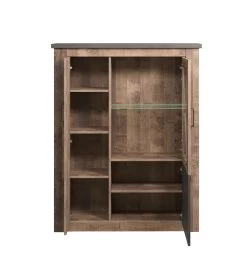 Vitrinekast Georgia | 114 X 38 X 142 Cm | Tobacco-Brown Oak-decor 17 Vitrinekast Georgia | 114 X 38 X 142 Cm | Tobacco-Brown Oak-decor -Collectie Woonkamermeubels Georgia WO 1735 035 48 ge fnet Freisteller 9cc3