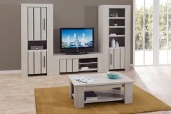 Opbergkast Gilio 86cm, 1 Deur - Grijze Eik -Collectie Woonkamermeubels Gilles wand 2 827b