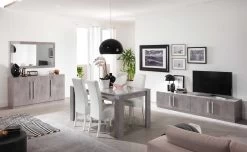 Spiegel Greta 140 Cm - Beton 5 Spiegel Greta 140 Cm - Beton -Collectie Woonkamermeubels Greta grijs Klein dressoir met lage tv kast b7aa