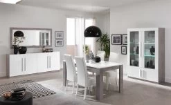 Spiegel Greta 180 Cm - Beton -Collectie Woonkamermeubels Greta grijs wit eetplaats kompleet 49d1