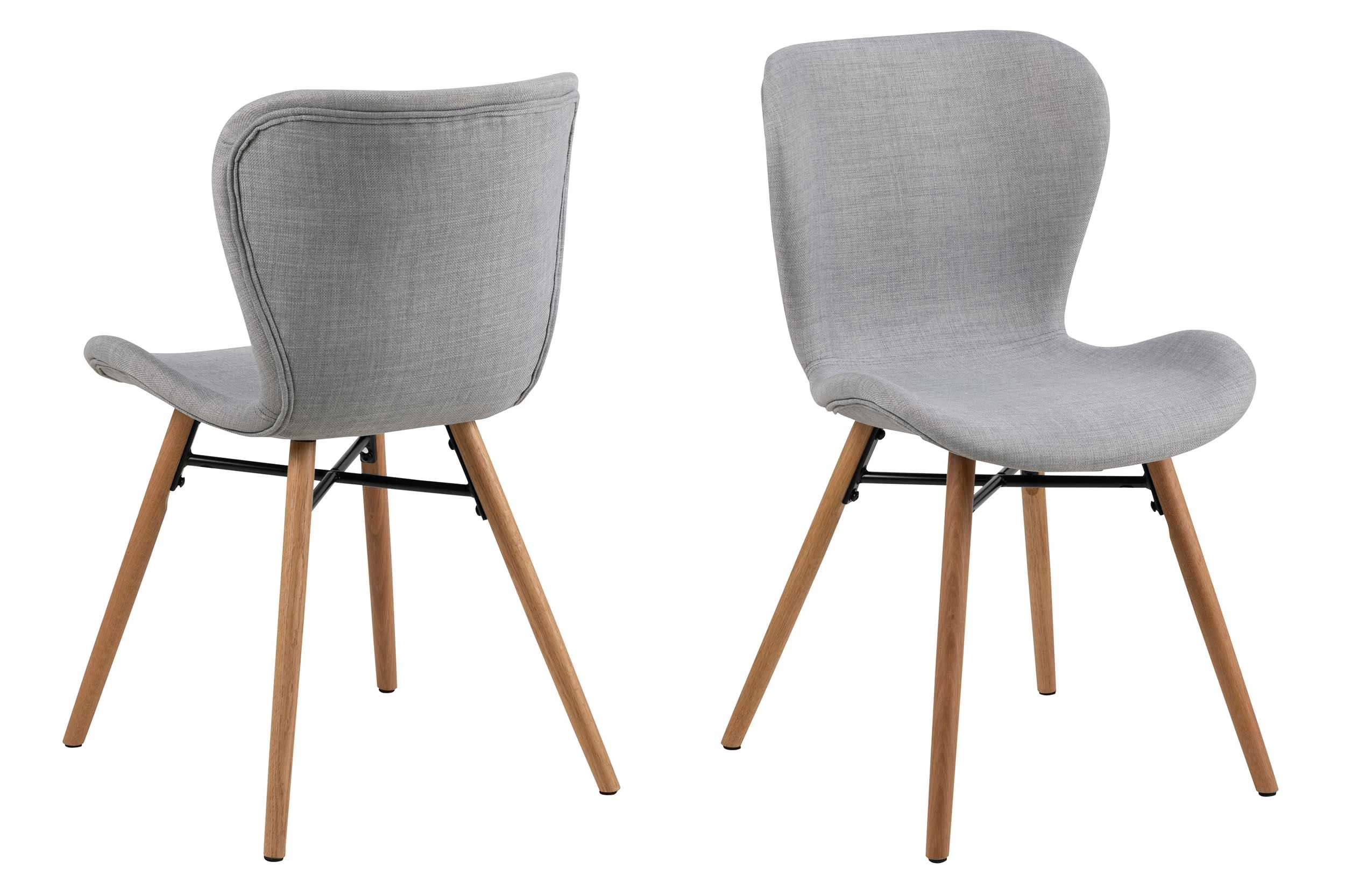 Stoffen Stoel Tilda Met Schuine Poten - Lichtgrijs/eik 10 Stoffen Stoel Tilda Met Schuine Poten - Lichtgrijs/eik - Afbeelding 10