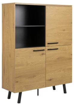 Buffetkast Manon 120cm - Eik/zwart -Collectie Woonkamermeubels H000020728 1 94b8