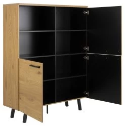 Buffetkast Manon 120cm - Eik/zwart -Collectie Woonkamermeubels H000020728 3 735d