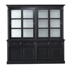 Buffetkast Provence 220cm Met 8 Deuren & 4 Lades - Zwart/wit -Collectie Woonkamermeubels HM29ABR 355b