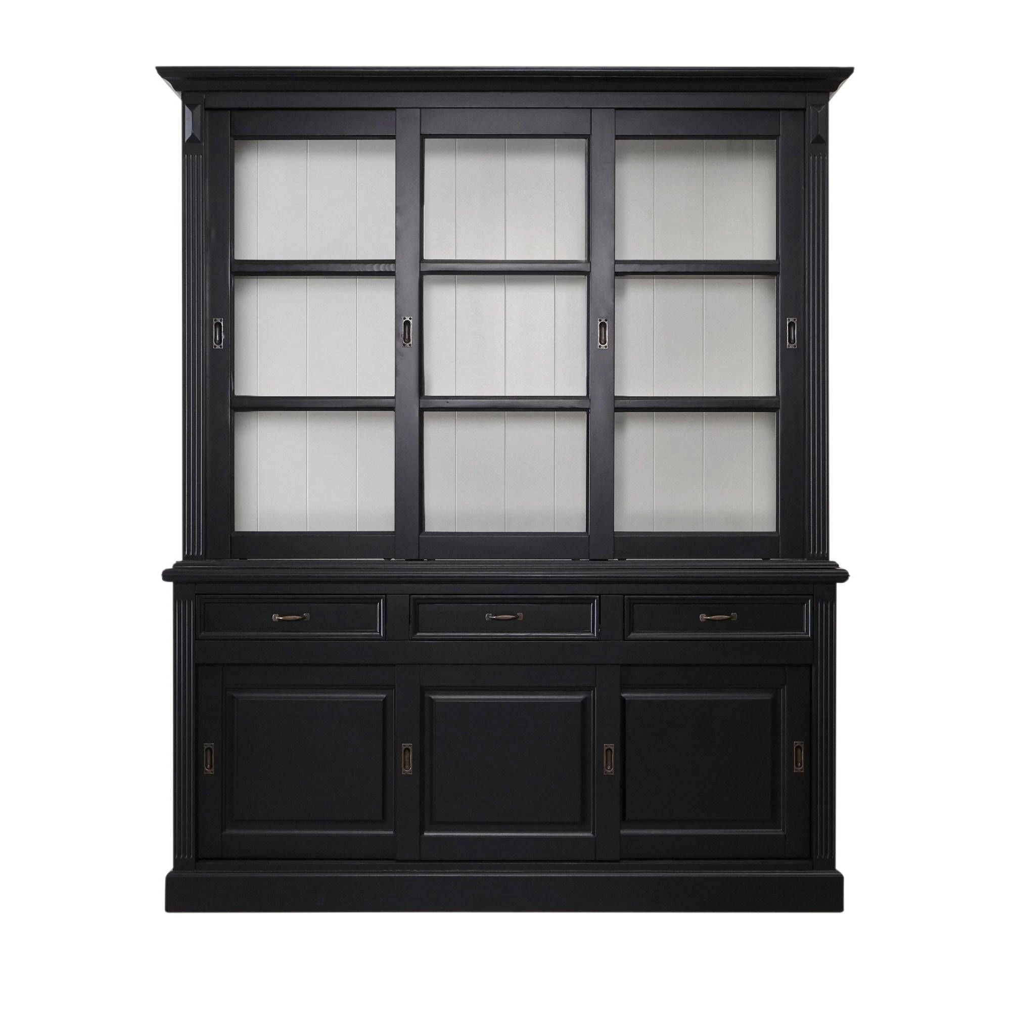 Buffetkast Provence 180 Cm Met 6 Deuren & 3 Lades - Zwart/wit 8 Buffetkast Provence 180 Cm Met 6 Deuren & 3 Lades - Zwart/wit - Afbeelding 8