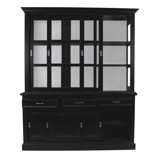 Buffetkast Provence 180 Cm Met 6 Deuren & 3 Lades - Zwart/wit 3 Buffetkast Provence 180 Cm Met 6 Deuren & 3 Lades - Zwart/wit - Afbeelding 3