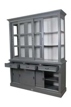 Buffetkast Provence 180 Cm Met 6 Deuren & 3 Lades - Donkergrijs/wit 9 Buffetkast Provence 180 Cm Met 6 Deuren & 3 Lades - Donkergrijs/wit -Collectie Woonkamermeubels HM29DGR 2 d2a4
