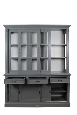 Buffetkast Provence 180 Cm Met 6 Deuren & 3 Lades - Donkergrijs/wit 7 Buffetkast Provence 180 Cm Met 6 Deuren & 3 Lades - Donkergrijs/wit -Collectie Woonkamermeubels HM29DGR 3 b37f